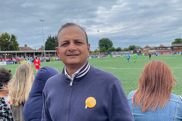 Jai at football match